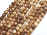 Jade - Light Brown, 8mm Round-BeadBasic