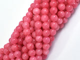 Jade Beads-Pink, 8mm Round Beads-BeadBasic