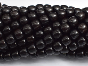 Black Sandalwood, 7x8mm Drum Beads, 30 Inch