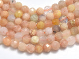 Peach Moonstone, 4mm (4.3mm) Micro Faceted-BeadBasic