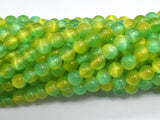 Selenite - Green & Yellow, 6mm (6.5mm)-BeadBasic