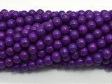 Purple Howlite, 6mm Round Beads-BeadBasic