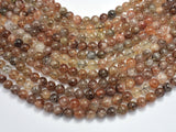 Black Gold Super Seven Beads, Rutilated Quartz, 8mm (8.7mm)-BeadBasic