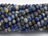 Natural Lapis Lazuli, 3x4mm Faceted Rondelle-BeadBasic