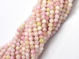 Jade - Pink & White, 4mm (4.5mm)-BeadBasic