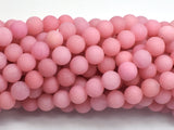 Matte Jade - Rose Pink, 8mm Round-BeadBasic