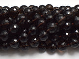 Smoky Quartz Beads, 10mm Faceted Round Beads