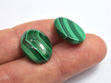 Genuine Malachite Cabochon, 12x16mm Oval, 1piece-BeadBasic