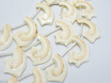 Mother of Pearl Beads, MOP, Creamy White, 17x30mm-28x46mm Free Form,