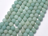 Matte Amazonite Beads, Round, 8mm-BeadBasic