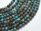 Blue Calsilica Jasper Beads, 6mm (6.3mm) Round Beads-BeadBasic