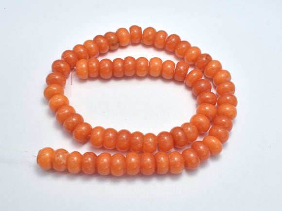 Jade Beads-Orange, 6x10mm Rondelle Beads-BeadBasic