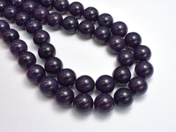 Jade - Dark Purple, 14mm, Round Beads-BeadBasic