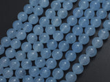 Jade - Aqua Blue, 8mm Round-BeadBasic