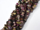 Watermelon Tourmaline, 4mm - 9mm Chips Beads, 33 Inch-BeadBasic