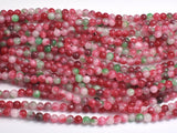 Jade - Red & Green, 4mm Round-BeadBasic