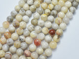 White Crazy Lace Agate 8mm Round Beads, 14.5 Inch-BeadBasic