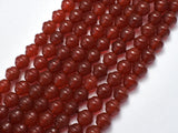 Carnelian-Red 8mm Bell Beads, 13 Inch-BeadBasic