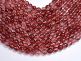 Quartz - Red, 8mm (7.8mm) Round-BeadBasic