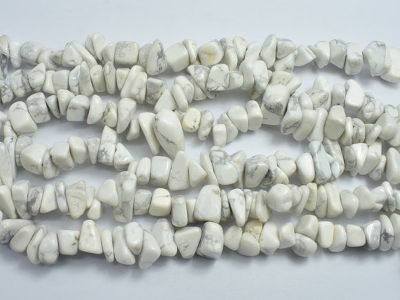 Howlite 7-15mm Chips Beads, 34 Inch-BeadBasic