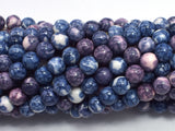 Rain Flower Stone, Blue & Purple, 6mm (6.7 mm) Round-BeadBasic