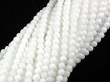 White Jade Beads, Round, 4mm (4.6mm)