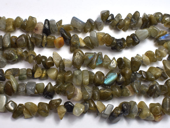 Labradorite 7-15mm Chips Beads, 33 Inch-BeadBasic
