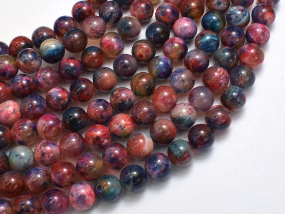 Agate - Multi Color, 8mm Round-BeadBasic