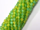 Selenite - Green & Yellow, 6mm (6.5mm)-BeadBasic