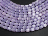 Selenite, Gypsum, Purple, 6x9mm Tube-BeadBasic