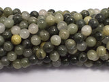 Green Line Quartz, 6mm Round Beads-BeadBasic