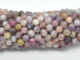 Pink Tourmaline Beads, 6mm Round-BeadBasic