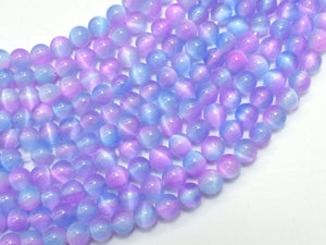 Selenite - Purple & Blue, 6mm (6.5mm) Round-BeadBasic