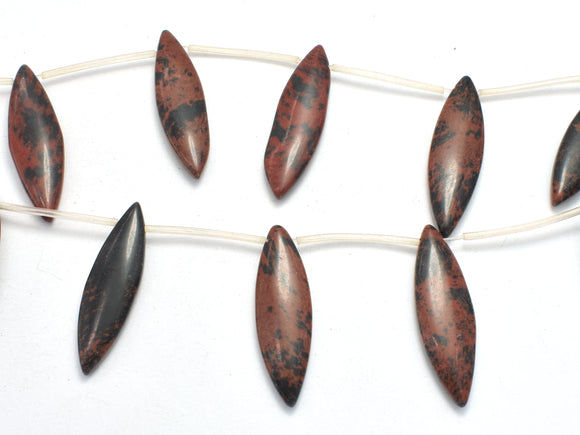 Mahogany Obsidian, 10x34mm Marquise Beads-BeadBasic