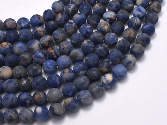 Matte Sodalite Beads, 8mm, Round Beads