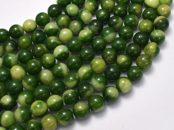 Jade - Green & White, 8mm Round