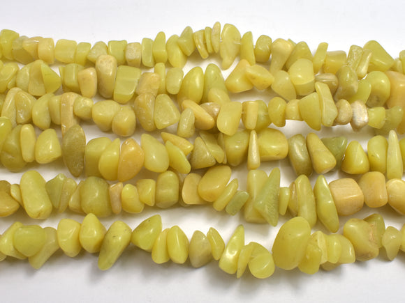 Olive Jade 7-15mm Chips Beads, 34 Inch-BeadBasic