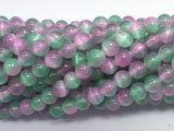 Selenite - Green & Purple, 6mm (6.5mm)-BeadBasic