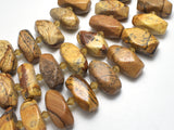 Picture Jasper, 10x20mm Faceted Nugget Beads