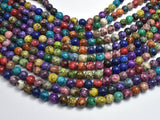 Sesame Jasper-Multi Color 8mm Round Beads, 15 Inch-BeadBasic