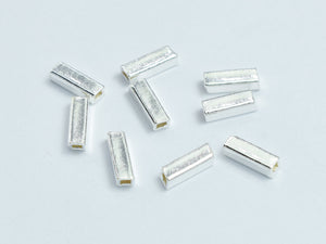 30pcs 925 Sterling Silver Square Tube 1.5x4.5mm-BeadBasic