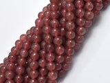 Strawberry Quartz Beads, Lepidocrocite, 6mm Round Beads-BeadBasic