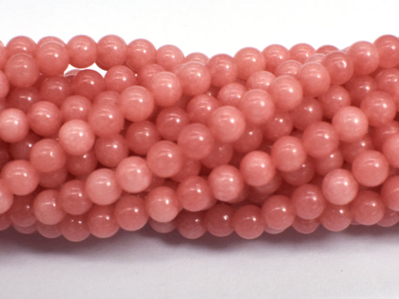 Malaysia Jade - Peach Pink, 4mm (4.5mm), Round-BeadBasic