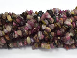 Watermelon Tourmaline, 4mm - 9mm Chips Beads, 33 Inch-BeadBasic