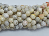 White Crazy Lace Agate 8mm Round Beads, 14.5 Inch-BeadBasic