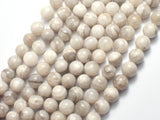 White Crazy Lace Agate 8mm Round Beads, 15 Inch-BeadBasic