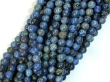 Dumortierite, 4mm Round Beads-BeadBasic