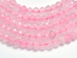 Jade -Pink 3x4mm Faceted Rondelle, 14 Inch-BeadBasic