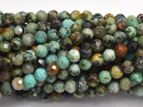African Turquoise, 3mm Micro Faceted Round