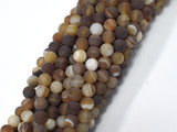 Matte Banded Agate, 6mm Round Beads-BeadBasic